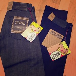 Two Pairs of Brand New Naked & Famous Jeans